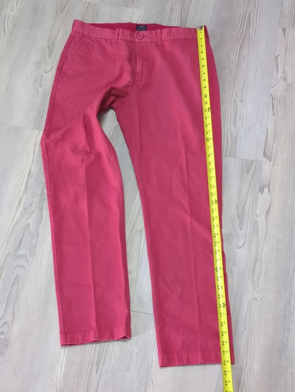 J.Crew The Sutton Chino Pants Mens 34x34 Raspberry Pink Red 100% Cotton Preppy